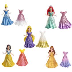 Mattel Disney Princess Μίνι Disney Πριγκίπισσες Με Ρούχα (5 Σχέδια) X9404 746775179809