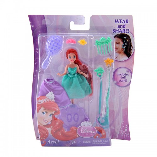 Mattel Mini Disney Πριγκίπισσες Me Ρούχα Και Extensions (3 Σχέδια) Y3465 / ASST 746775209322