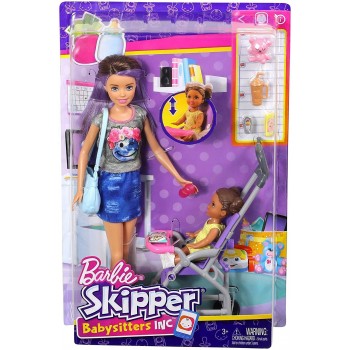 Mattel Barbie Σκίπερ Babysitter - Βόλτα Με Το Μωρό FJB00 887961531480