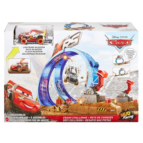 Mattel Disney Pixar Cars Xrs Mud Racing Crash Challenge Playset FYN85 887961707595
