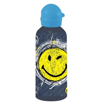 Diakakis imports Smiley World Metallic Water Canteen With Cap 500 Ml - 2 Colours 000504739 5205698431562